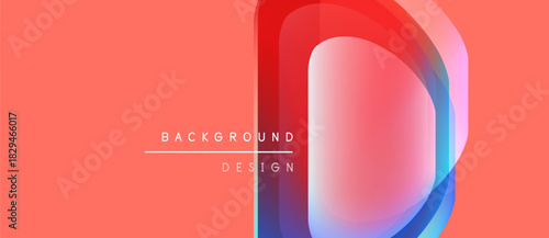Abstract design features vibrant letterform. Gradient colors blend, creating modern background. Text reads background design.