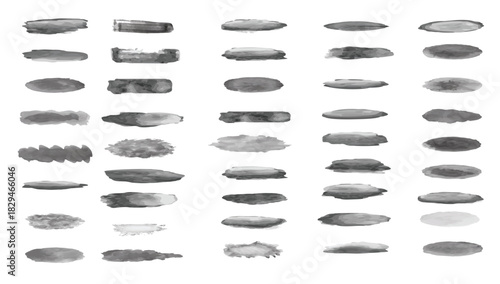 watercolor brush strokes vector watercolor stains set of