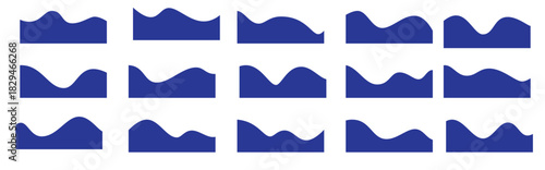 wavy shape header design abstract banner border curve