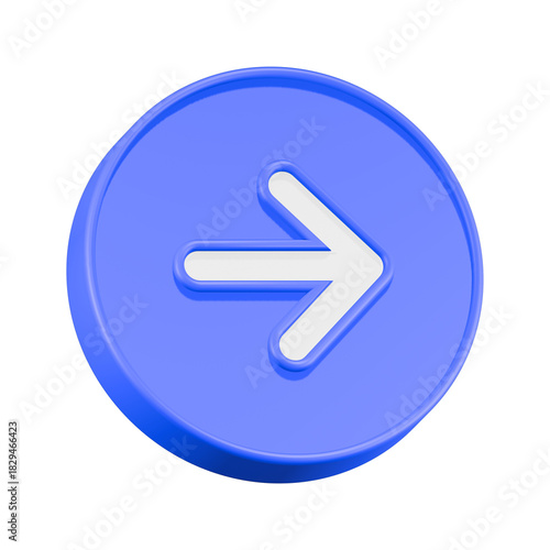Free Download 3d rendering icon right arrow blue button - GFXLoad