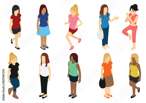 woman vector icons 