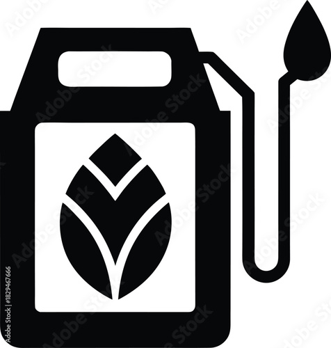 Renewable energy and biofuel industry icon collection