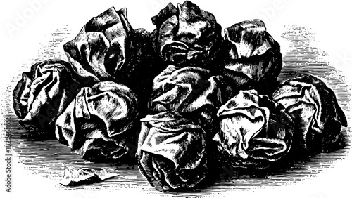 Botanical illustrations of roses in black and white. Vintage flower vector art set for decorative use.