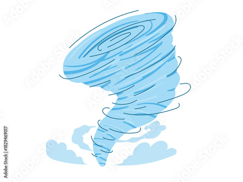 Cartoon tornado storm, storm vortex, cyclone
