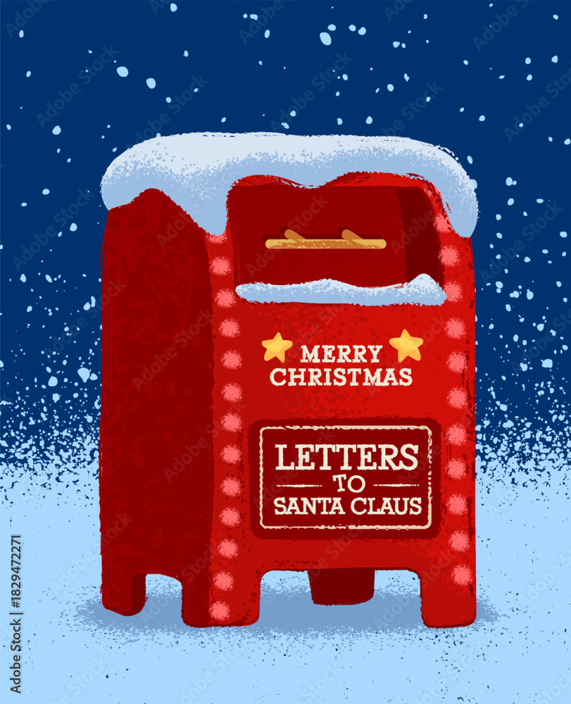 Obraz premium mailbox to send letters to Santa Claus