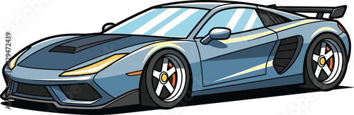 Modern sports car vector illustration