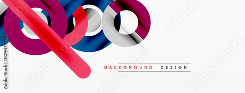 Abstract colorful lines create dynamic composition. Modern design elements suggest innovation, energy, movement. Clean aesthetic.