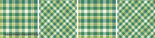 flannel pattern set.checkered fabric texture background.