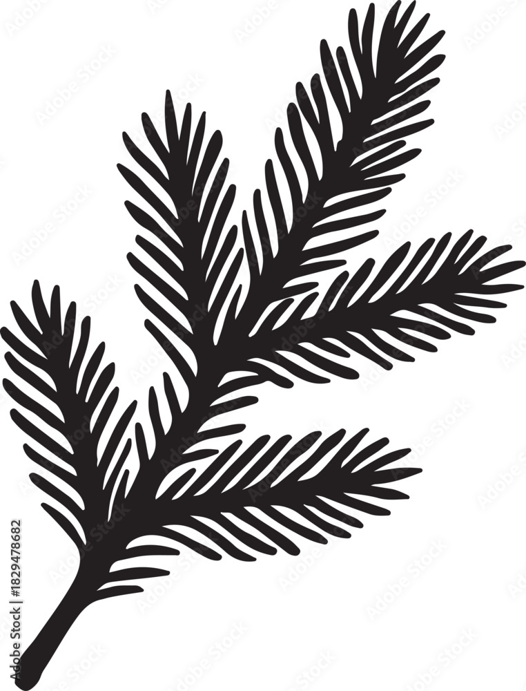 Naklejka premium Silhouette of a bare tree isolated on white background