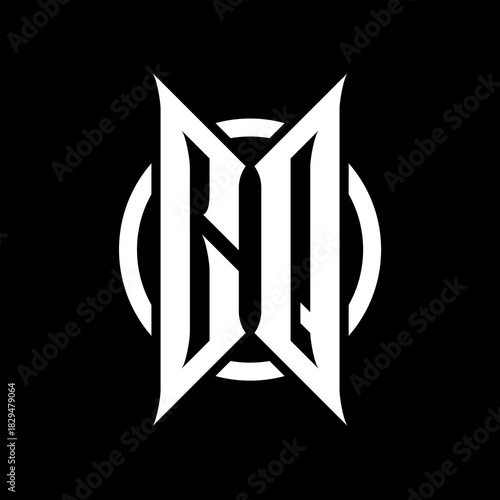 CQ Monogram Logo on Black Background