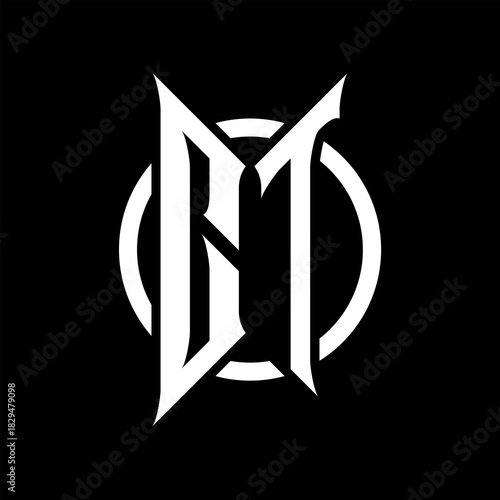 CT Monogram Logo on Black Background