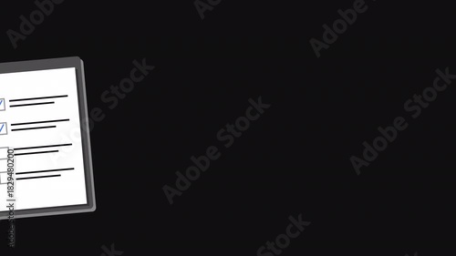 Hand Checklist Animation 4K On Alpha