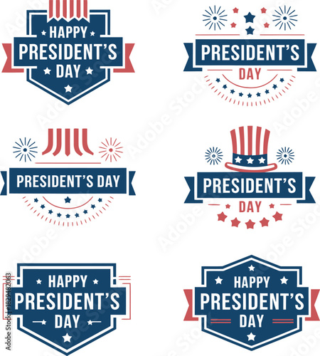 President’s Day Badge Vector Set