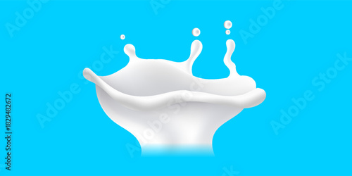 milk splash crown shape, milky splashing, milk simple shape, milk waves, milk splashes for advertising dairy products