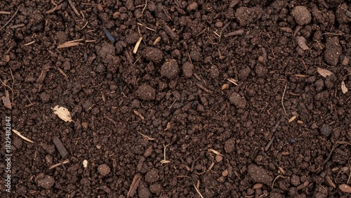 Close-up of Rich Brown Soil