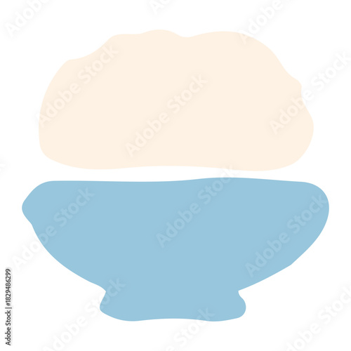 やさしい園じかんイラスト（主線なし・ゆるかわ）｜お米ごはんのイラスト