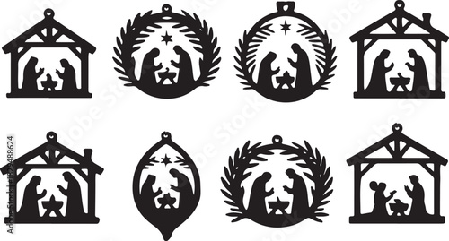 Laser Cut Nativity Bundle for Ornaments