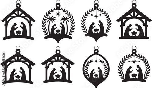 Laser Cut Nativity Bundle for Ornaments