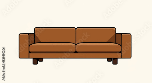 Simple vector illustration of a modern chair for home or office interior design, isolated on a white background