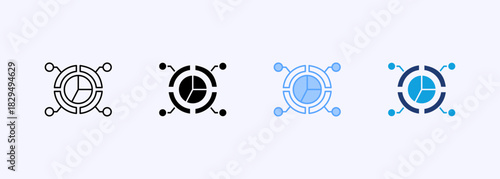 Diagram Icon Set Multiple Style Collection Element For Design