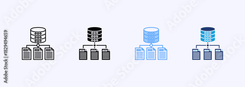 Data Integration Icon Set Multiple Style Collection Element For Design