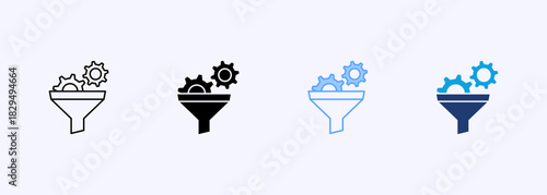 Processing Icon Set Multiple Style Collection Element For Design