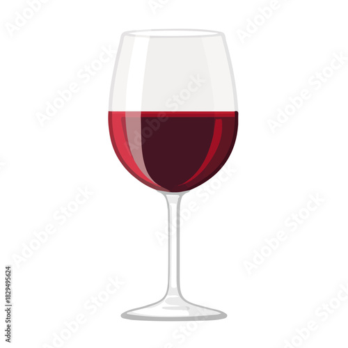 Simple flat 2D vector graphic of Wine, modern icon look, displayed on a pure white background.