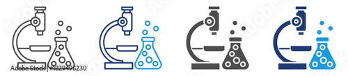 laboratory icon sheet multiple style
