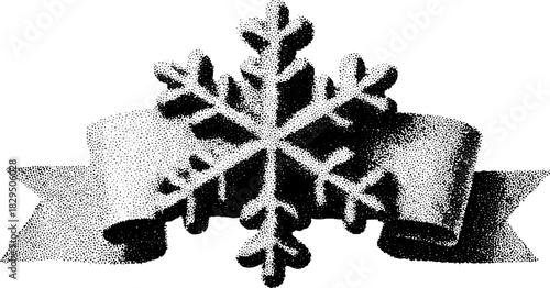 Snowflake graphic in solid white color. Simple vector illustration, suitable for winter-themed design elements or digital sets.
