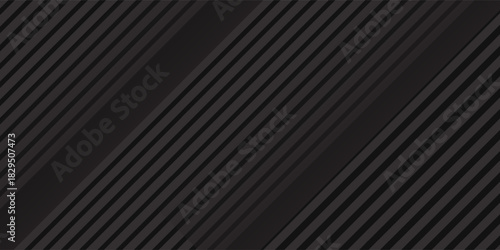 Black abstract background design. Modern wavy line pattern (guilloche curves) in monochrome colors. Premium stripe texture for banner, business backdrop. Dark horizontal