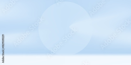 Blue studio room. Limbo light background. Abstract 3d backdrop for product presentation. Minimal wall scene. Showcase, promotion display modern