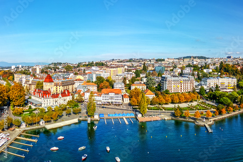 Lausanne, Switzerland on Lake Geneva 1852