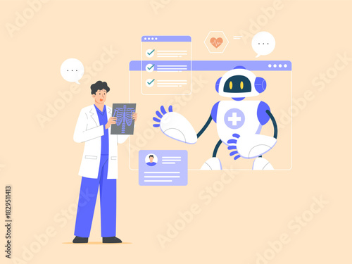 Doctors who use AI technology to search for medical information and help diagnose and treat patients