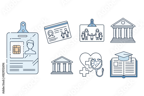 Public Identity and Government Services Icon Set v3