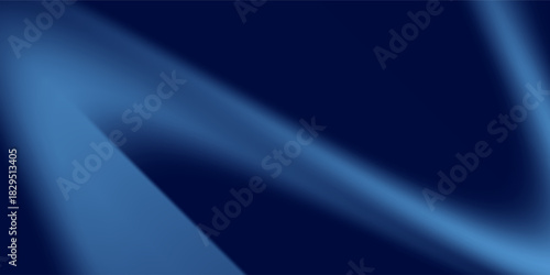 Abstract dark blue gradient background. Dark scene with curved waves of smoke or fog reflecting soft light, Black drop cool feeling of cold and cool underwater water.