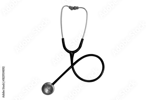 Medical stethoscope tool isolated on transparent background