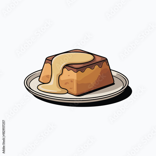 an illustration of a crème caramel, also widely known as flan or flan de leche. 