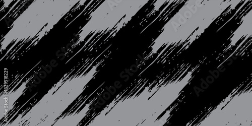 black grey brush wrap car sticker pattern abstract banner sporty lines black grey color combination grunge brush modern pattern racing motorsport vector design.