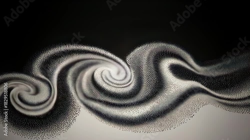 Abstract textured swirl in grayscale