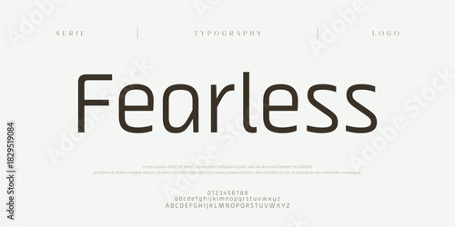 Fearless, Modern technology sport minimal logo alphabet fonts. Typography minimalist urban sans serif fashion creative sport logos fonts. vector illustration
