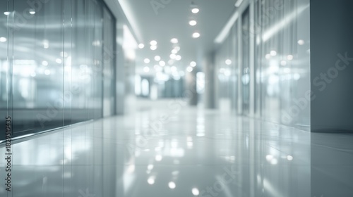 Wallpaper Mural Modern Blurred Office Corridor Interior Torontodigital.ca