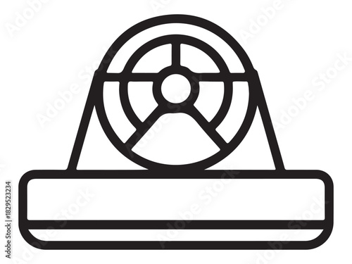 Outline illustration of a pro gaming reaction sensor device