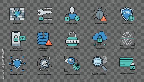 : cybersecurity icon vector design png 