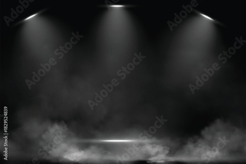 black background with focus spot light