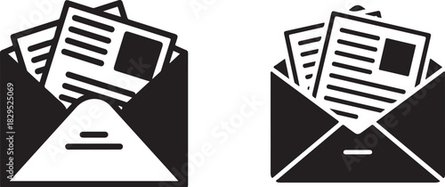Collection of diverse envelope and letter communication icons