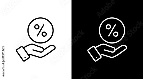 Discount White Icon Set Design