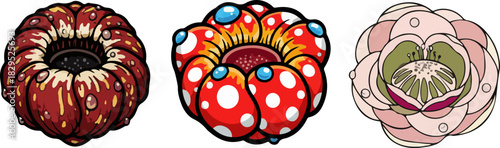 Rafflesia hasseltii Dewdrop Vector Triple Style Masterpiece
