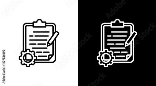 Description White Icon Set Design