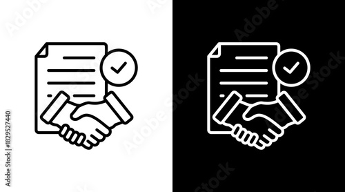 Accountability White Icon Set Design