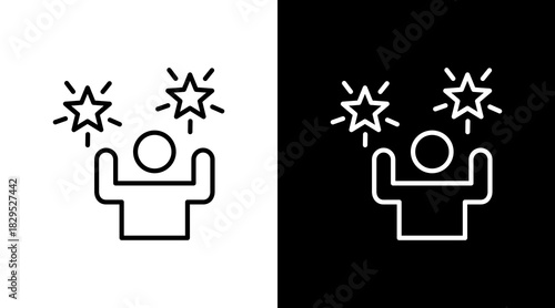 Enthusiasm White Icon Set Design